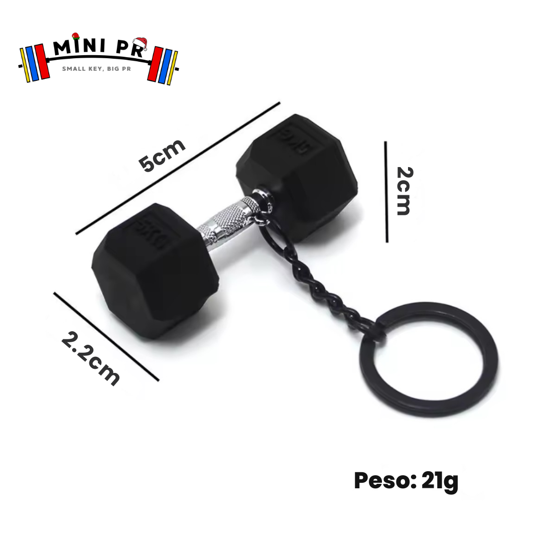 Mini llavero de mancuerna