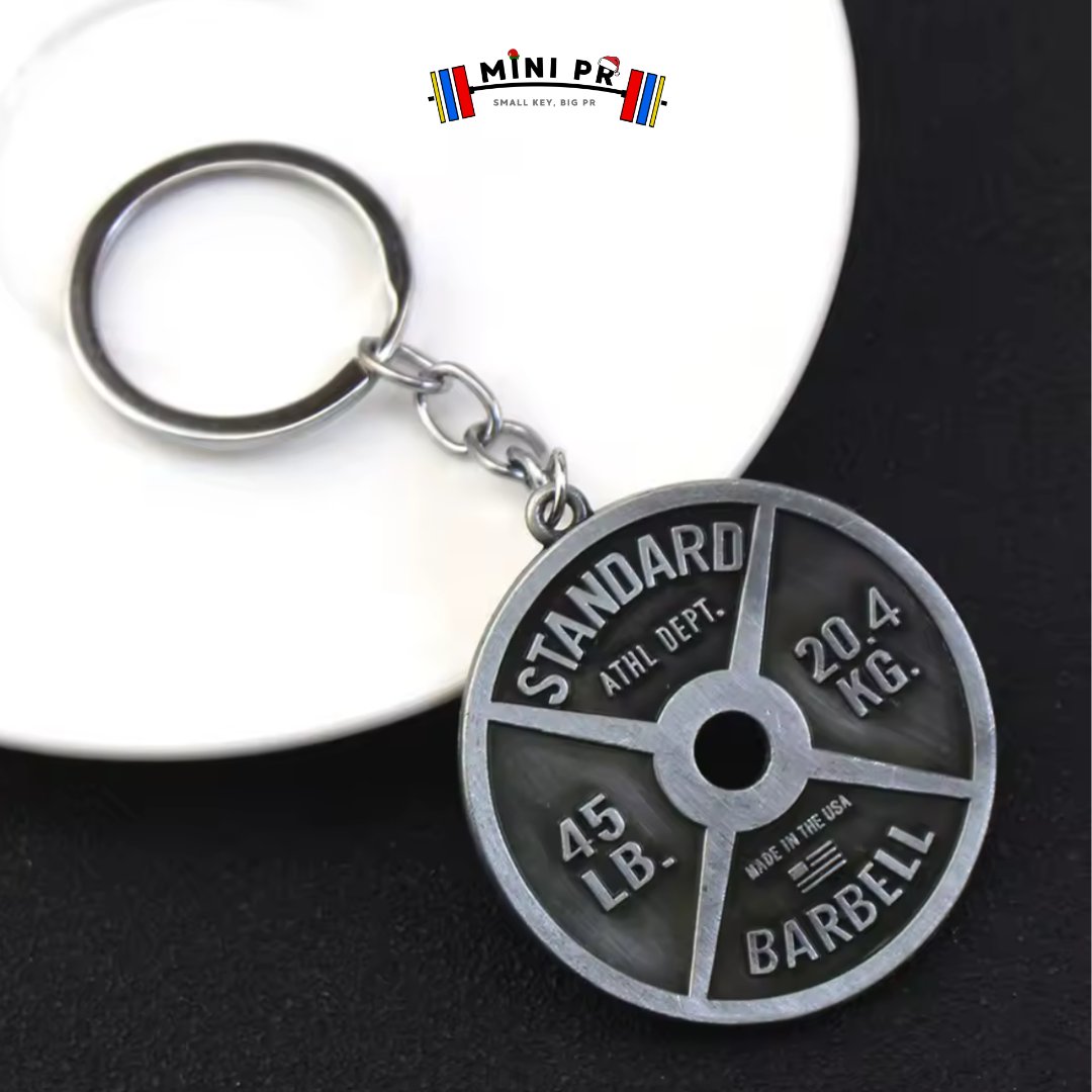 Mini llavero de disco metalico