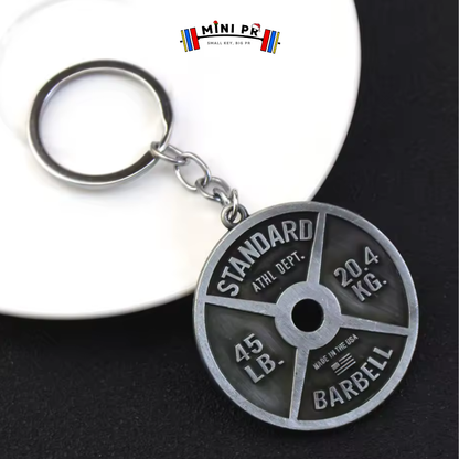 Mini llavero de disco metalico
