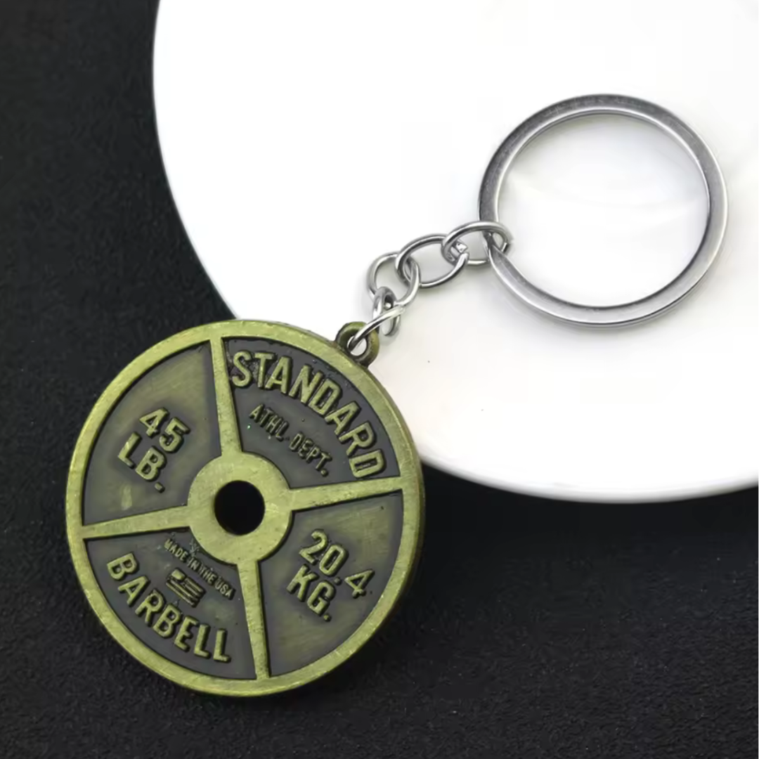 Mini llavero de disco metalico