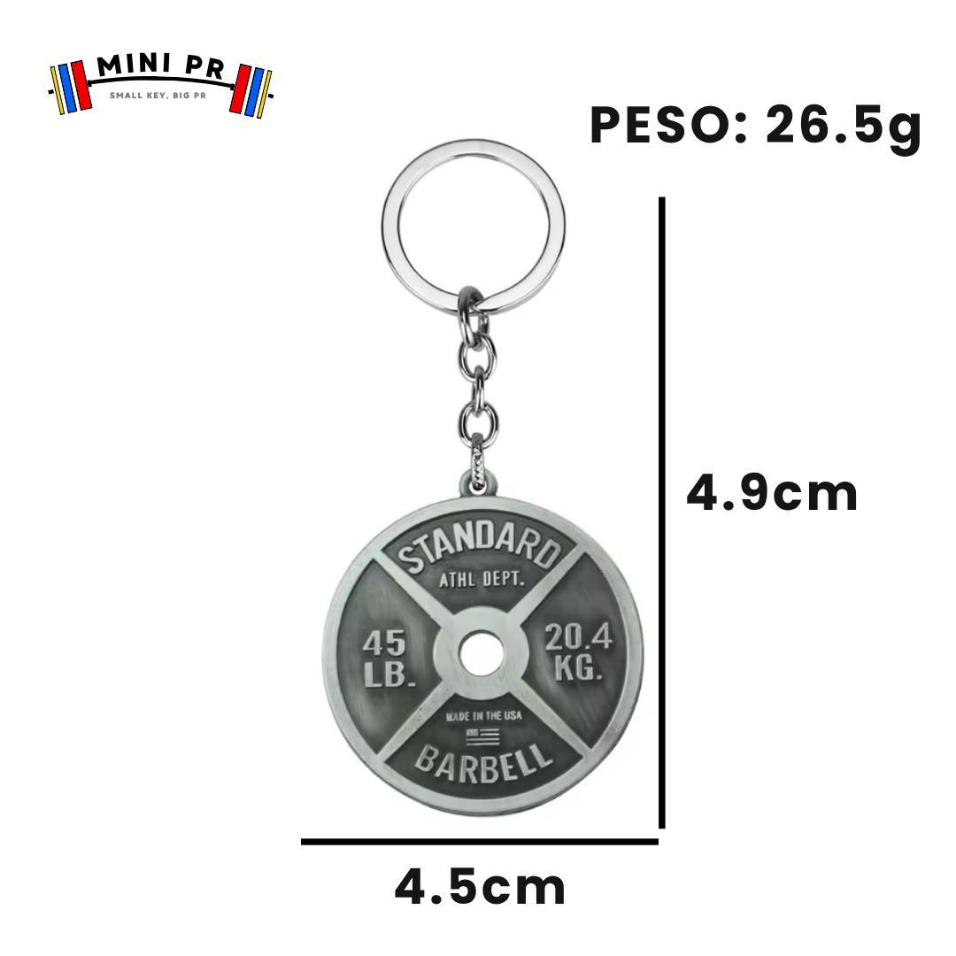 Mini llavero de disco metalico