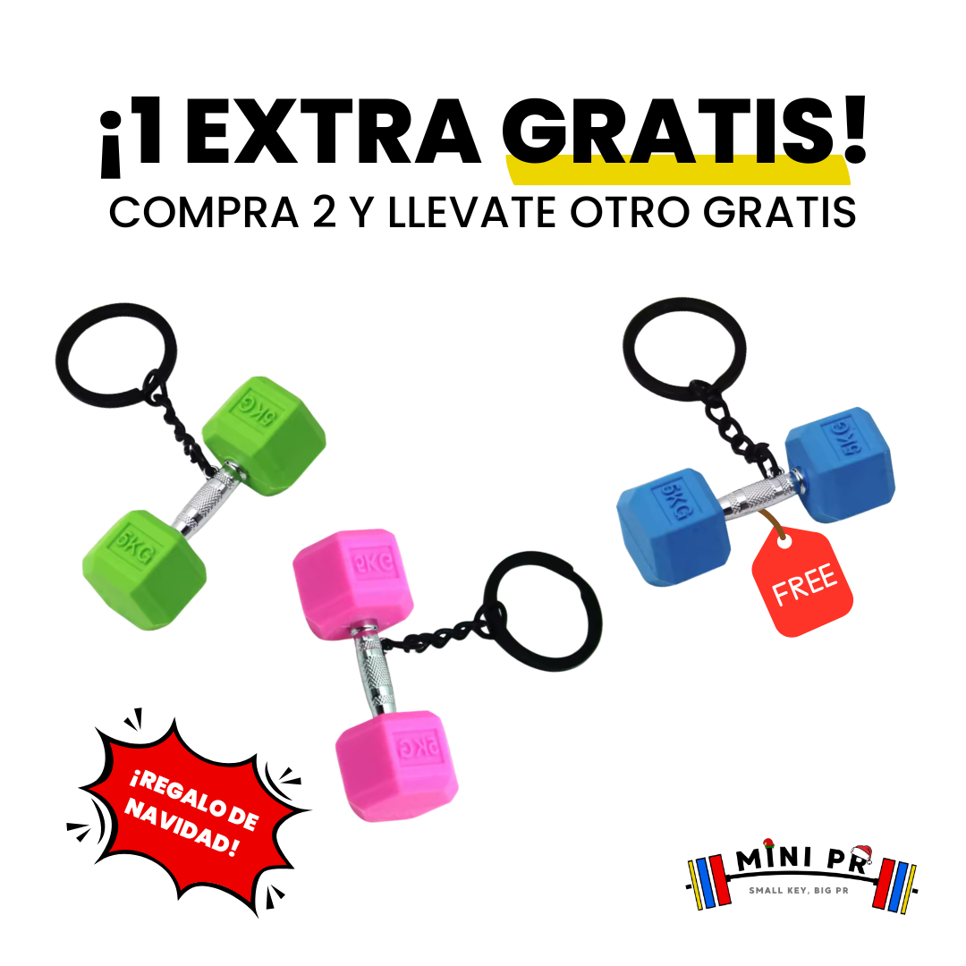 Mini llavero de mancuerna