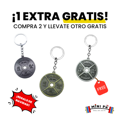 Mini llavero de disco metalico